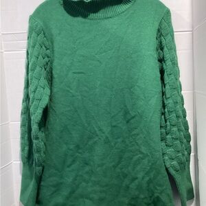 Ladies long sleeve Emerald Green Turtleneck Sweater size large